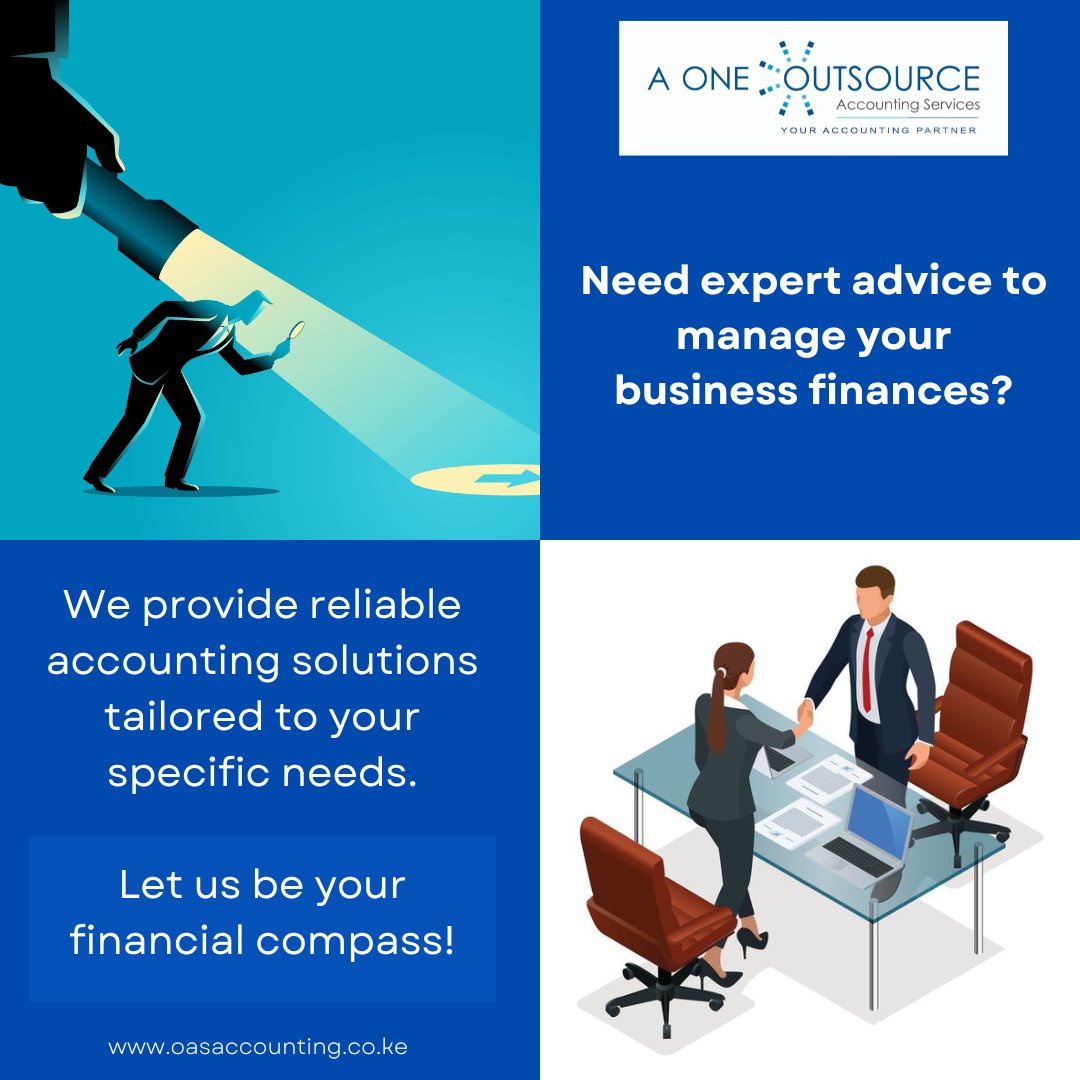 aone_ke's tweet photo. ๐ผ๐ Need expert advice to manage your business finances? ๐ผ๐ A One OAS provides reliable accounting solutions tailored to your specific needs. ๐๐ก
Let us be your financial compass! ๐งญ๐ผ
#BusinessFinances #AccountingSolutions #FinancialCompass #AOneOAS #LocalExperts https://t.co/Y7hmDL2pfg
