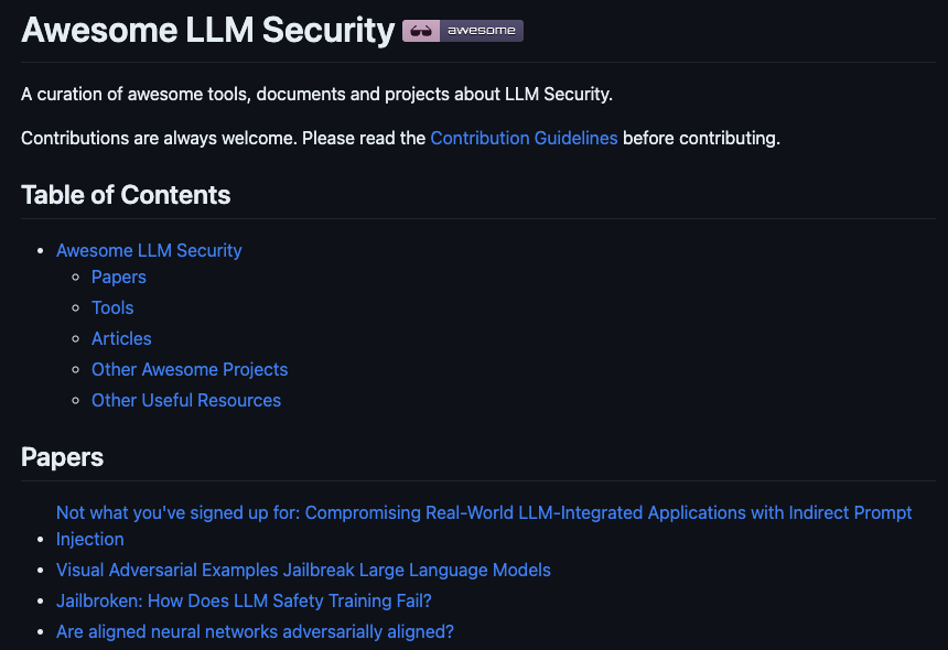 I made "Awesome LLM Security" repo for providing a curation of awesome tools, documents and projects about LLM Security.

Let's make LLM secure together!

github.com/corca-ai/aweso…