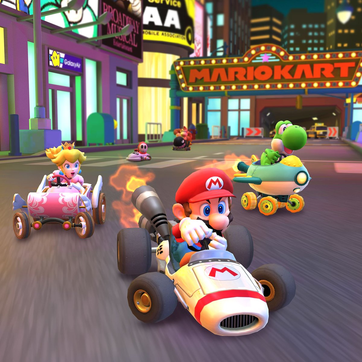 Race across a variety of locations that have been inspired by both real world locations as well as iconic places from the Mario universe in Mario Kart Tour! Play free: apps-4-free.com/games/mario_ka…