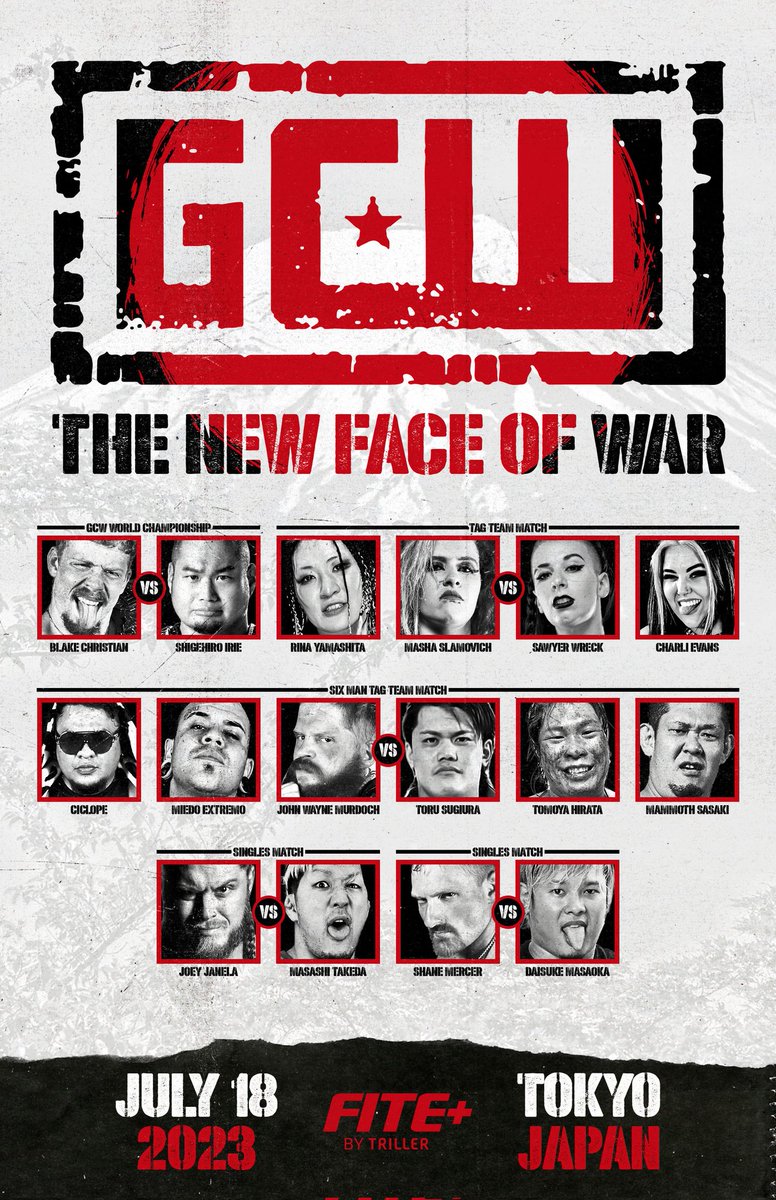 GameChangerWrestling on Twitter "*TODAY JAPAN!* GCW brings The New