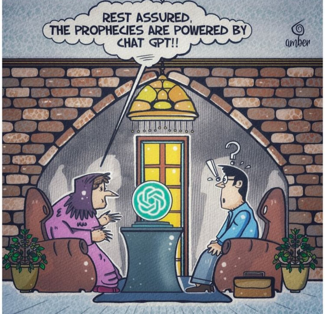 Ksravishankar2's tweet image. When #Al is adapted by the
fortune teller to use the probability driven #MachineLearningalgorithms that uses large language models to apply the Generative Al n predict the future, the meed of the hour is, rest assure it's going to be intriguing!!! ✨🤞
