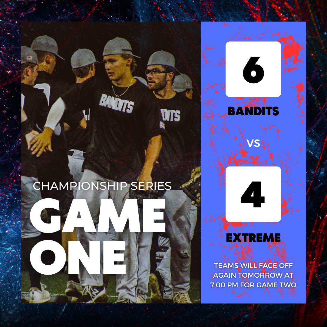 stlcollegebb's tweet photo. Bandits win over the Extreme 6-4 in Game 1

For the Bandits,
@mbonczkowski3 2-3 w/ R &amp; BB @STLCCBaseball @UMSLBSB 
@BonczkowskiNick 2-4 w/ 2R &amp; 2RBI @STLCCBaseball 
@Thebmont9 3-4 w/ RBI @CoachK_BBC_PATS https://t.co/iC1VN1Ppz2
