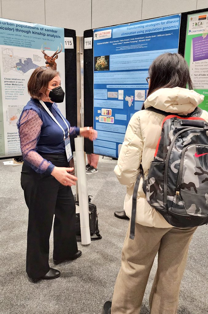 Himal Shrestha (@himal2007) on Twitter photo Shannon (<a href="/shaaznerd/">Dr Trash Panda</a>), presenting how her lab <a href="/latrobe/">La Trobe University</a> is using population genomics to eliminate some of the most neglected parasitic diseases in the world. <a href="/Genetics2023/">International Congress of Genetics 2023</a> #ICG2023 #populationgenomics #genomicepidemiology 🌐🧬 Shannon (<a href="/shaaznerd/">Dr Trash Panda</a>), presenting how her lab <a href="/latrobe/">La Trobe University</a> is using population genomics to eliminate some of the most neglected parasitic diseases in the world. <a href="/Genetics2023/">International Congress of Genetics 2023</a> #ICG2023 #populationgenomics #genomicepidemiology 🌐🧬