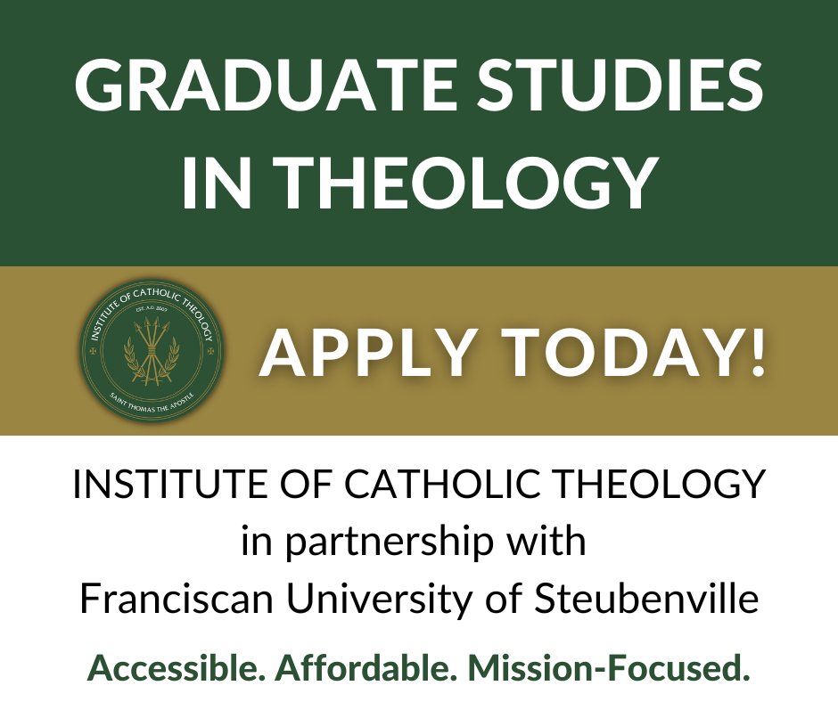 ictphx's tweet photo. Accessible. Affordable. Mission-Focused. Apply now for ICT's Fall 2023 Graduate Studies Program, in partnership with Franciscan University of Steubenville.

Great for teachers, catechists, deacons, and more!

For more information, go to https://t.co/dKF17z79sP https://t.co/9YGueU11U2