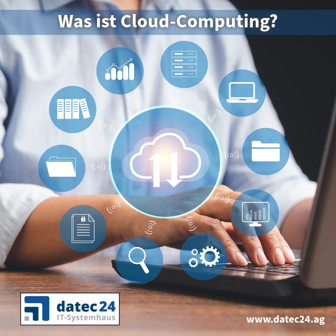 datec24AG's tweet photo. Cloud-Computing bedeutet, dass Sie Ihre Daten und Programme nicht auf Ihrem eigenen Computer speichern, sondern auf entfernten Servern im Internet. 
👉 https://t.co/2NSh61i5AV 👈

 #FlexiblerZugriff #Skalierbarkeit #DatenSicherheit #CloudComputing #Innovation #Effizienz https://t.co/n7UZJhBygT