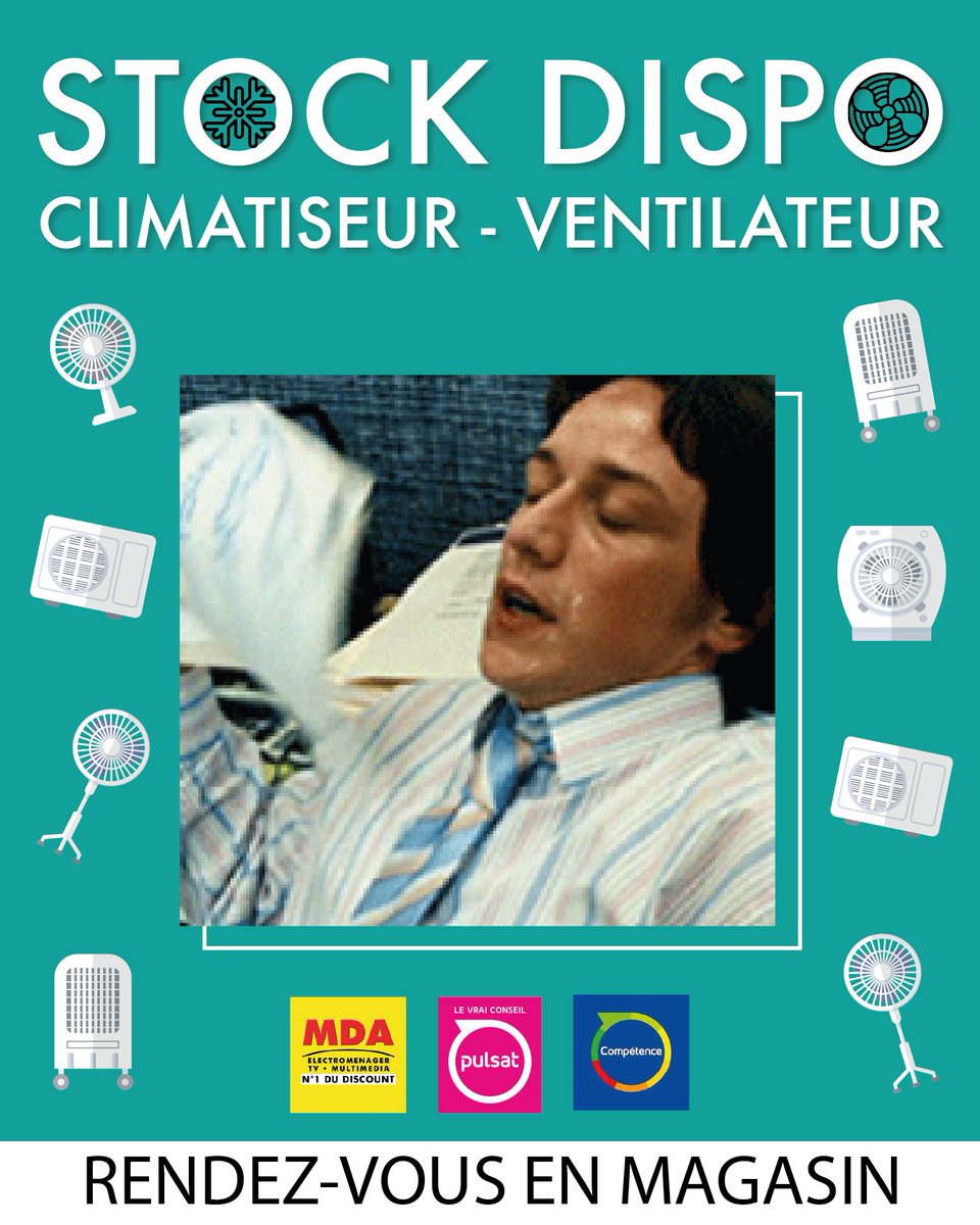 VieiraMich's tweet photo. Un intérieur frais en #été ? C’est ce que tout le monde recherche ! 😉
Alors n’attendez pas, de ne plus en pouvoir ! Rendez-vous dans nos #magasins pour vous équiper @MDAelectro - @PulsatOfficiel - @CompetenceO ☀️
#chaleur #été #clim #ventilo https://t.co/VbKHoiN6W0