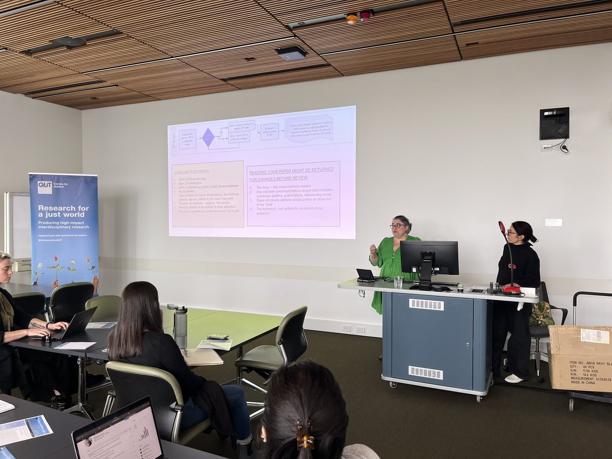 A practical presentation on How to write a Briefing Paper for our @CrimeJusticeQUT HDR Winter School 2023 students - how to produce your work in a short format - by @drdgrantsmith and Laura Vitis