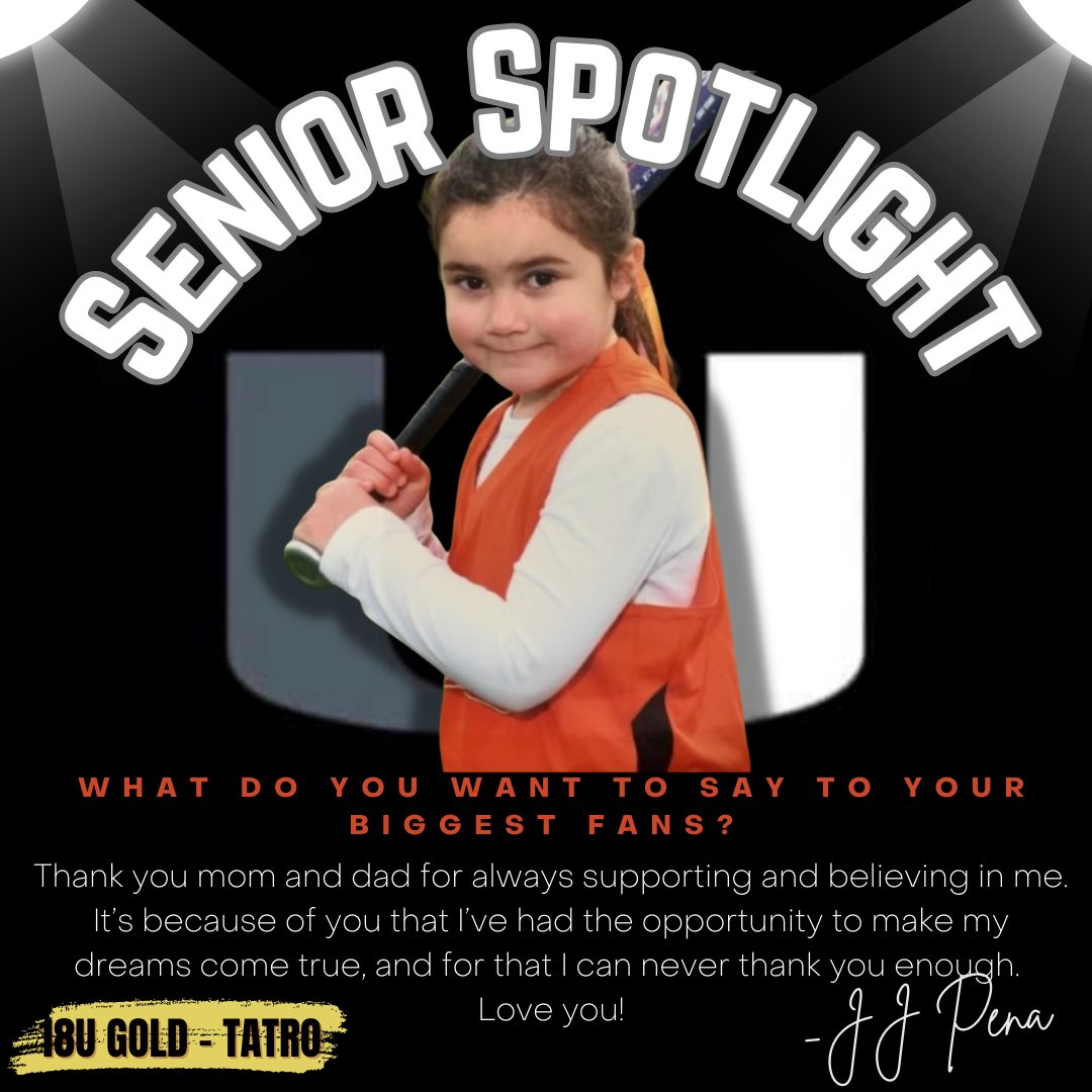 As we approach our last tournament for the 15 seniors on this team we will be highlighting them each individually over the next week. 

First up is Senior JJ Pina who will be playing college ball at Cal Poly . Thank you for being part of this team JJ <a href="/JJPina2023/">Isabella (JJ) Pina</a> <a href="/CalPolySoftball/">Cal Poly Softball</a>