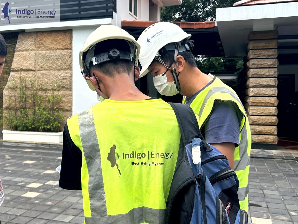 MWinMyanmar's tweet photo. Here are photos of our engineers’ site visit to a house in Yangon... 
#IndigoEnergy #solar #solarservices #solarinstallation #sitevisit https://t.co/ngWr49q0oa