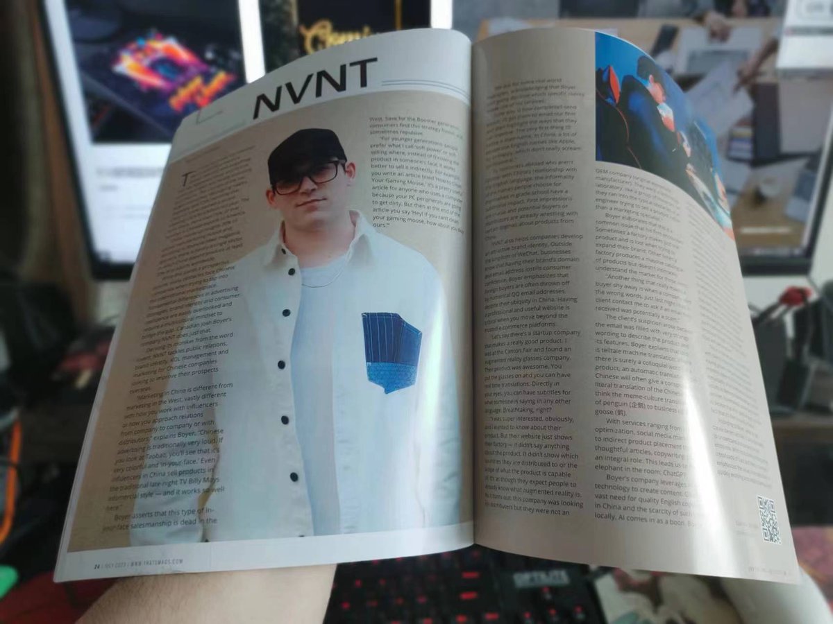 NVNT_R's tweet photo. First a billboard, and then a business magazine. Never give up learning, never stop growing.
Thanks @Fantech_World & @ThatsGuangzhou!
#fantech #NVNT #business #thatsguangzhou #billboard #technology #gaming #china #keeplearning #BUCKETLIST https://t.co/Kq6qaBT7R5