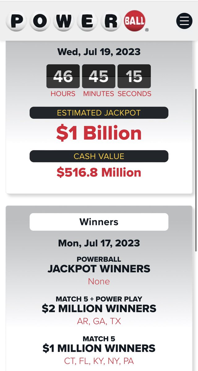 Laura Monteverdi on Twitter "No PowerballUSA winner, but someone in