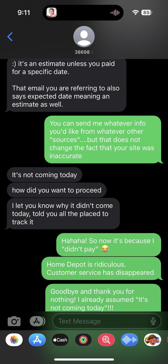 cenner's tweet photo. @HomeDepot what is going on with your “Customer Service”?!?? 🤯😂

Tried to guilt me, because I didn’t “PAY” for a ship date?! Then was an “a-hole” saying “it’s not coming today”! So disappointed! Then we wonder why brick &amp; mortar are dying! https://t.co/xQgmwYXJxv