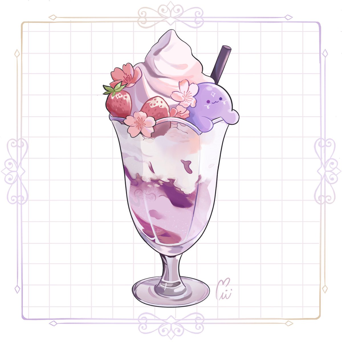 I made a glass of strawberry milk for mama🍓✨

link ↓
#VioletAssets #tanjouki2023