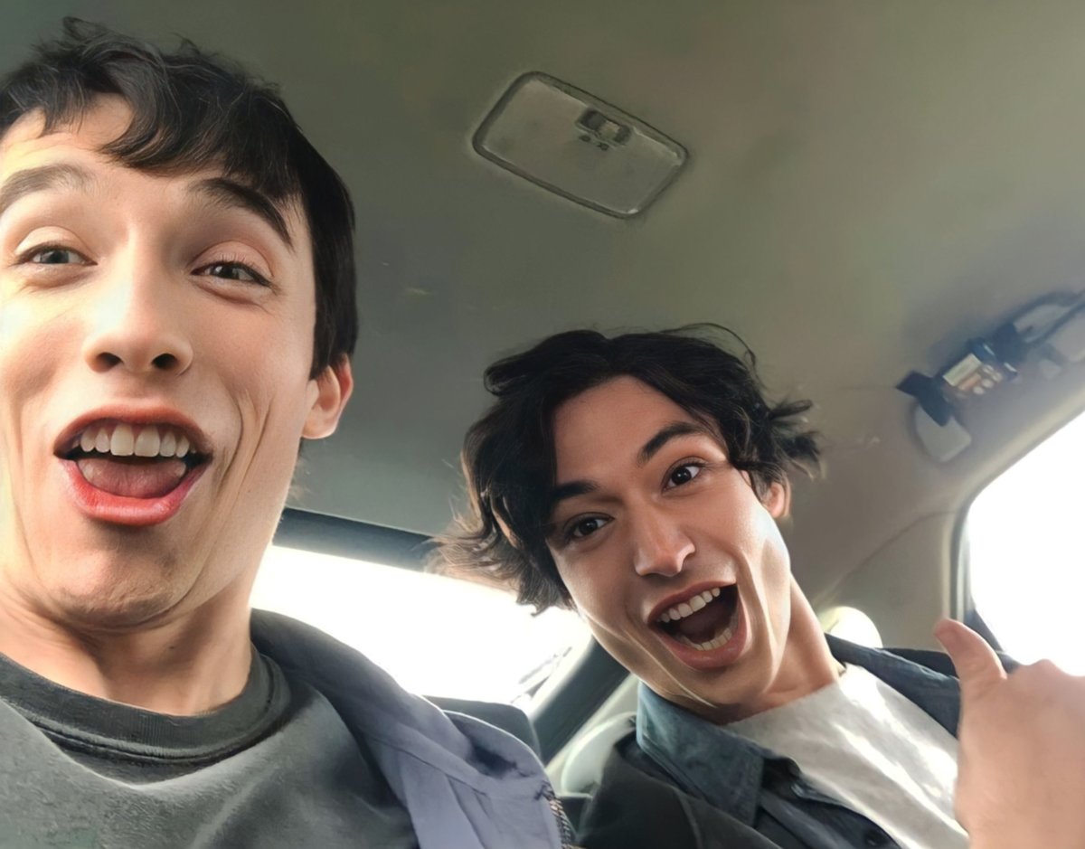 pozmyneghole1's tweet photo. "The relationship that I have with Ezra is such a special one that we all shared in on The Flash. We all made this amazing movie with this amazing individual who stood at the front every day and led the charge in a way - but in a beautiful manner that never made anybody feel small or insignificant - there was never any moment where it was like "us and [Ezra]" - Ezra was one with the crew and everyone there. It was such a beautiful way to work and thing to have."

"Ezra would just carry this boombox and play music to create beautiful vibes with the filming. Ezra and I shared a trailer next to set, and I just banged on Ezra's door and said "Hey could I just borrow your speaker for one second?" And then Ezra was like, "You want to listen to it in here?" And I was like, "No I just think I need a moment alone." One night, Ezra said "Do you want to hear the most Barry Allen song ever?" And played this song. And we both sat there and listened to it. And it was so beautiful. And at that moment, I went through to my trailer and I just turned it up to 100 and I broke down and I started crying. And Ezra was banging on the door, and jumped into my trailer, and then just held me. Ezra held me while I howled and cried. I bawled my eyes out for like 3 minutes straight, and Ezra stayed with me singing this song, we're screaming this song in each other's faces, and I grabbed Ezra right on the head, and Ezra grabbed me, and we pressed our foreheads together and I looked them dead in the eye and said "Thank you so much for making me feel as I thought I felt on the inside, you have made me feel amazing and I owe this experience to you." And Ezra was like "I owe everything to you, and we were just so grateful and appreciative of each other in that moment and the tears just kept falling...it was just insane. It was just remarkable."
"The song we were listening to was called 'Wake Up' by Arcade Fire" 
https://t.co/X6i61O5R9U

[https://t.co/rTGcYOT4Re]