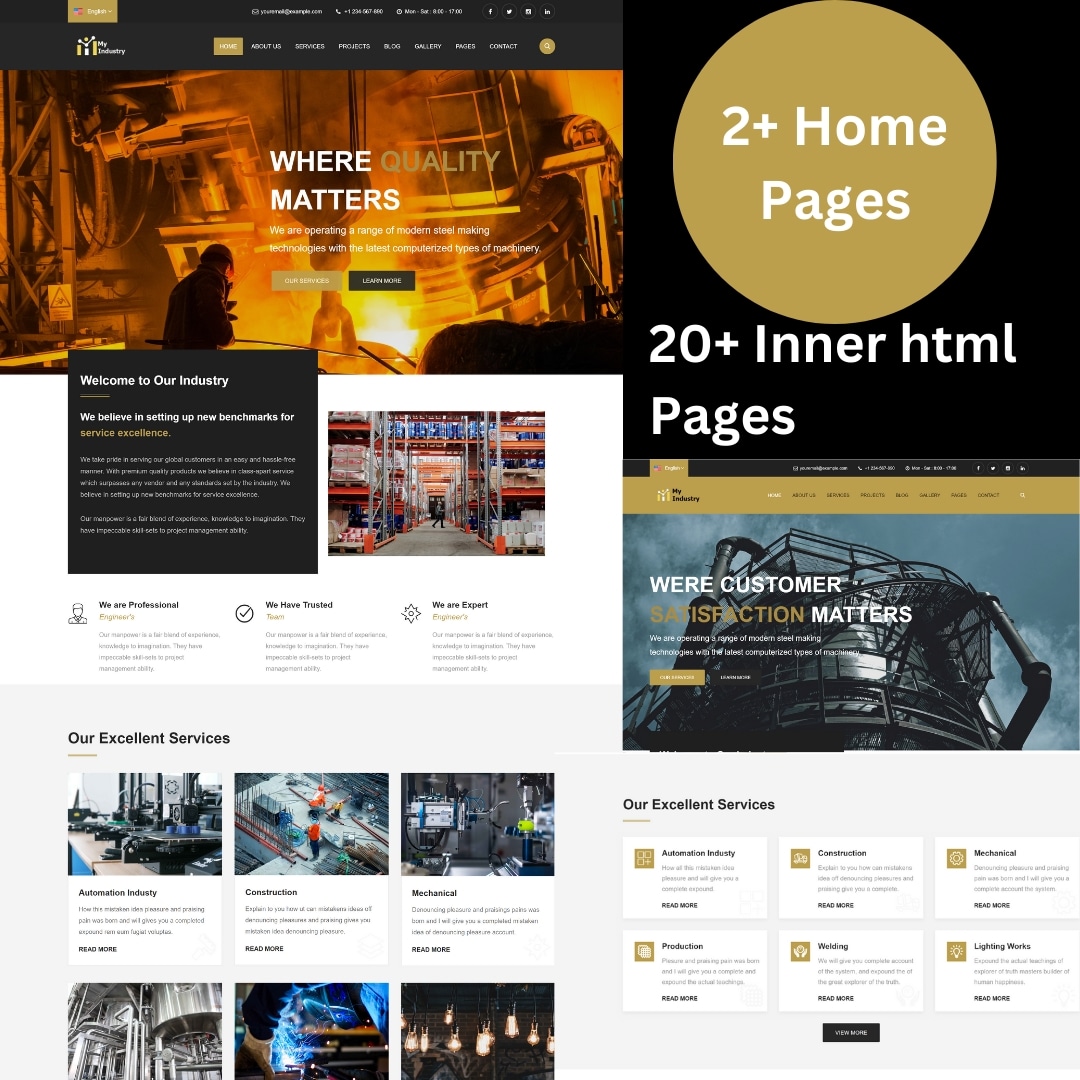 thtestingstudio's tweet photo. Myindustry - industrial html responsive template . Download from Template Monster.👇
https://t.co/Po3JbzHgB7
👉 Fully Responsive for all devices.
👉 Modern and Eye catching Layouts &amp; many more.
#industry #Industria #industrial #factory #construction #Mining #mechanical #welding https://t.co/rCMxOETtZU