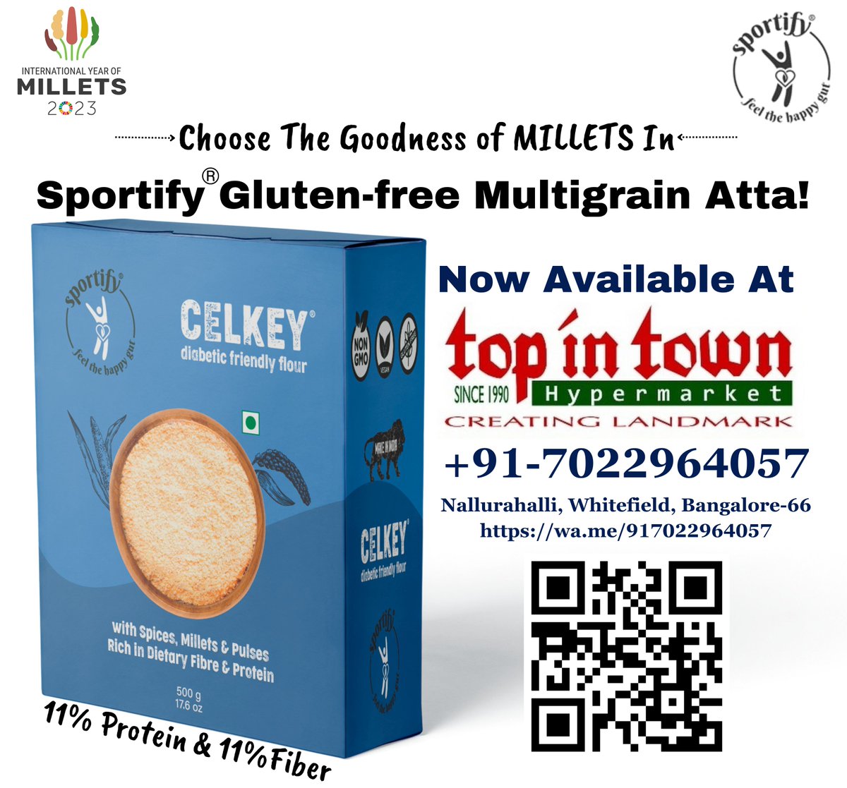 iip_le's tweet photo. Diabetic-friendly Sportify CELKEY at your nearest store at #Nallurahalli, Whitefield, Bengaluru-66, Karnataka.
Order Now! Scan the QR Code.
#SportifyCELKEY #CELKEY #DiabeticFriendly https://t.co/rkcEnjHPJK