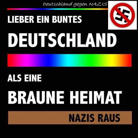 #wirsindmehr  #wirsindbunt #noafd #nonazi. 
... es funktioniert.... ich werde  jetzt immer öfters  von #noafd trolls angegriffen wegen  #noafd #nonazi. usw..... aber JETZT ERST RECHT. VERNETZT EUCH !!!👍🏻🏳️‍🌈💯..... WIR gegen den braunen Mob... WIR sind stärker!!!