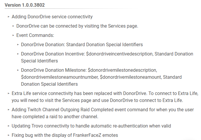MixItUpBot's tweet photo. If last week's new services in our Preview Program weren't enough, we've now added full @DonorDrive support. On top of our existing @ExtraLife4Kids support, you can now connect to over 90 different charity services to power up your charity streams!

https://t.co/QIBJeaX4EL https://t.co/6Zk9leyJw0