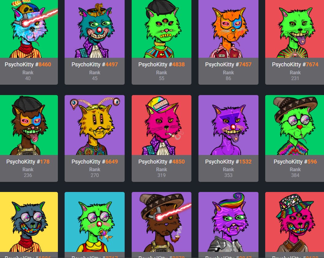 Just swept the PsychoKitty floor &amp; grabbed 21 more to add to my collection... Truly disappointing seeing the community that dumped all of these projects &amp; that trashed the artists are all now sitting in a community space with <a href="/Ugonzo_art/">UGθηZθ</a> stroking him hard while others are out