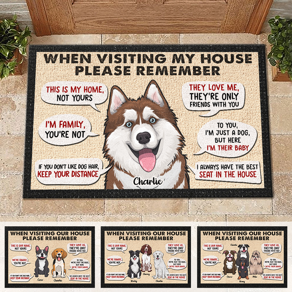 Customized doormat for dog lovers 🥰 >> pawfecthouse.com/PD-Y063-KW Worldwide Shipping #dog #doglover #pet #petlover #doormat #homedecor