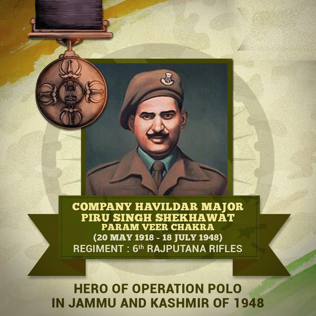 10usann's tweet photo. Paying tribute to the fearless champion of the Tithwal War.
       #PiruSinghShekhawat_PVC
       #HonoringOurHeroes https://t.co/PgvNzwn5LC