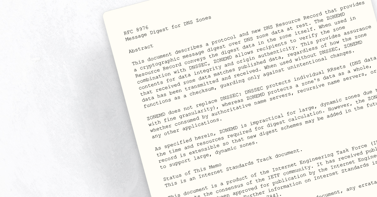 #ZONEMD will improve the #security, stability, and resiliency of the global #DNS. <a href="/VERISIGN/">VERISIGN</a> Fellow Duane Wessels (<a href="/PacketPusher/">Duane Wessels</a>) details the new record type on the blog today: blog.apnic.net/2023/07/18/add…