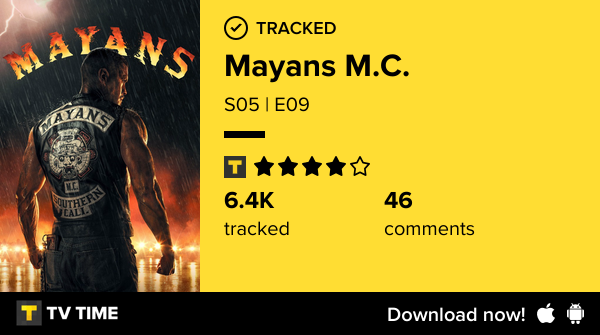 I've just watched episode S05 | E09 of Mayans M.C.! #mayansmc  tvtime.com/r/2TsRp #tvtime