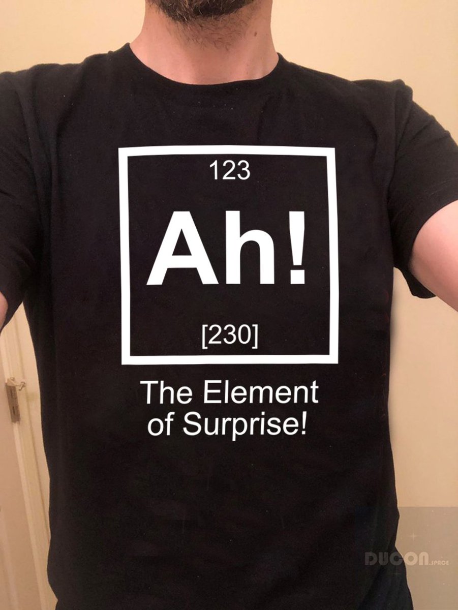 Get ready to ignite curiosity and turn heads with our 'Ah! The element of surprise!' t-shirt, a perfect blend of science and style! 🔬🔥 #ScienceShirt #ElementOfSurprise
ducon.space/ah-the-element…