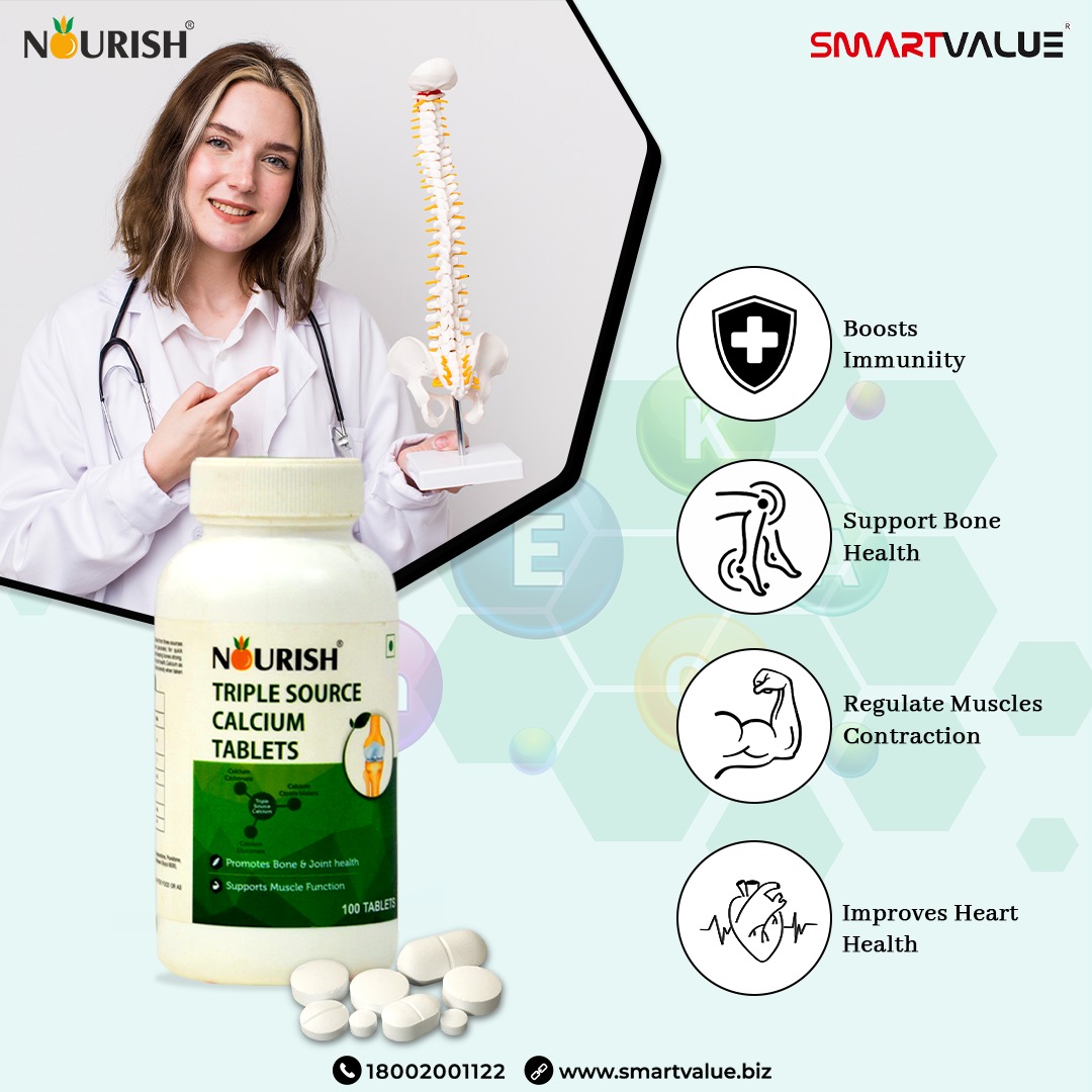 svpslindia's tweet image. Discover the Power of 𝐓𝐫𝐢𝐩𝐥𝐞 𝐒𝐨𝐮𝐫𝐜𝐞 𝐂𝐚𝐥𝐜𝐢𝐮𝐦 𝐓𝐚𝐛𝐥𝐞𝐭𝐬! 🌟✨ Strengthen your bones, boost your vitality, and embrace a healthier lifestyle with Nourish Triple Source Calcium Tablets! 💪🏼🥛🌿 #NourishYourBones #TripleSourceCalcium #HealthyLiving