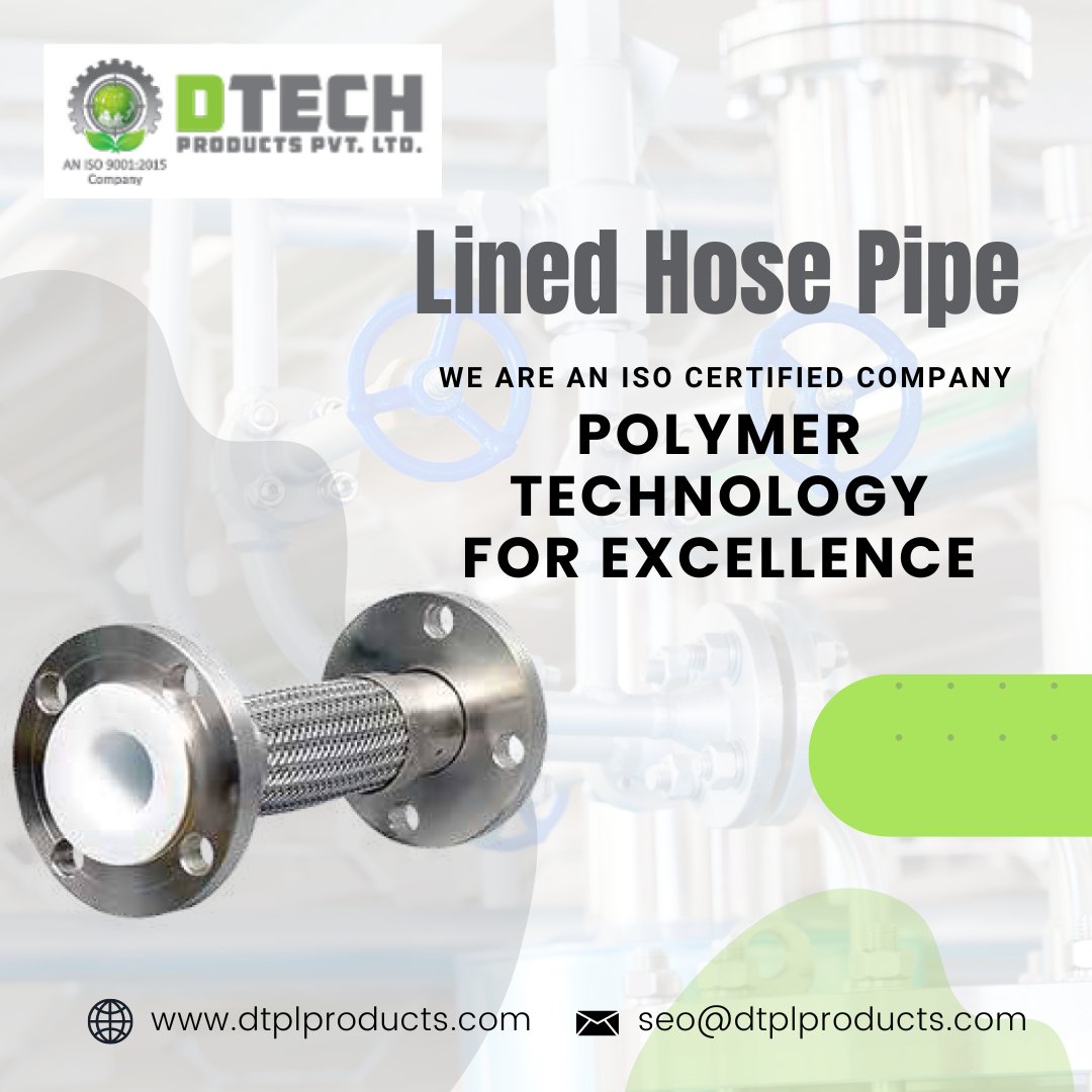 DTechProducts's tweet photo. Introducing our top-of-the-line Lined Hose Pipe, the ultimate solution for all your fluid transfer needs!
Email: seo@dtplproducts.com
Visit: https://t.co/4Lb3bDs8qM
#manufacturer #DTech #PTFELiner #PTFELinedHosePipe #dipTubes #PTFElinedColumn #Vessel #Equipment #Valves https://t.co/FK94Tw5fd3