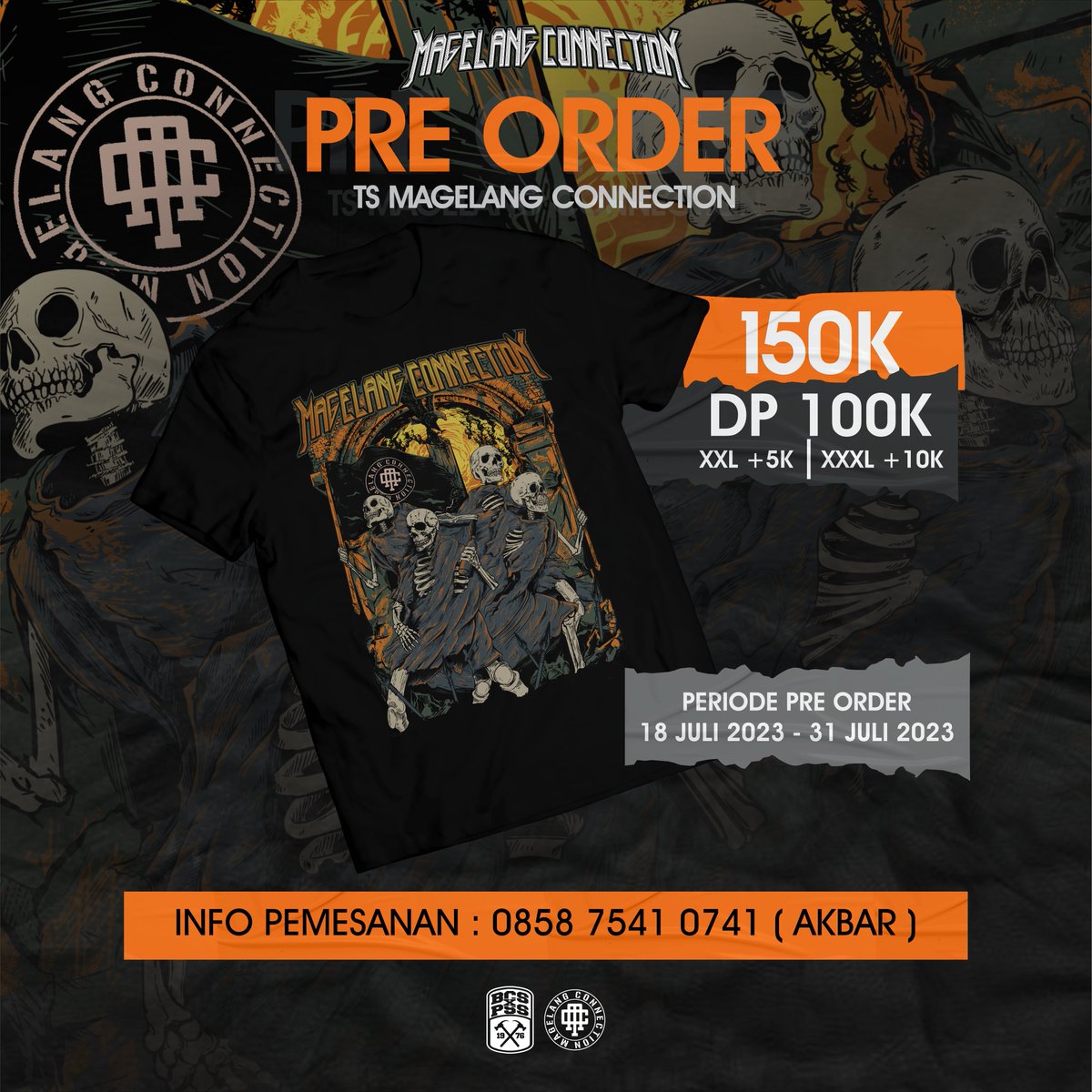 MCxPSS_'s tweet photo. Dung! Dung! Dung! 

Selamat Rolasan Lur.. 
Sebuah informasi.
Dengan ini, Pre Order Ts. MC dibuka dan dilayani!!! 

Harga 
Rp 150.000
 (T-shirt+Mystery item)

Pemesanan Dimulai dari 18 Juli 2023 - 31 Juli 2023.

Langsung list dan teror untuk pemesanan 📲

https://t.co/ECdQr0lmPq https://t.co/TF9BUNIn5Y