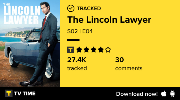 JeiderFerrai's tweet photo. I've just watched episode S02 | E04 of The Lincoln Lawyer! https://t.co/gGarEdwUVZ #tvtime https://t.co/t1FJLIKrCe