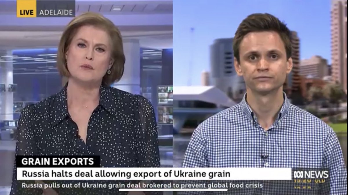 Dennis Voznesenski (@voz_dennis) on Twitter photo Latest 3 minute take on Russia not resigning the grain corridor abc.net.au/news/2023-07-1… #agchatoz Latest 3 minute take on Russia not resigning the grain corridor abc.net.au/news/2023-07-1… #agchatoz