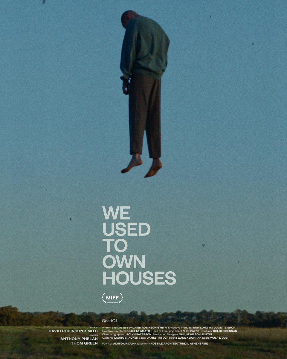 WE USED TO OWN HOUSES

We wrote and performed the score for the new short film made by our brother David Robinson-Smith. It will premiere as an official selection at Melbourne International Film Festival, as part of the Accelerator Lab shorts program. <a href="/MIFFofficial/">Melbourne International Film Festival</a>