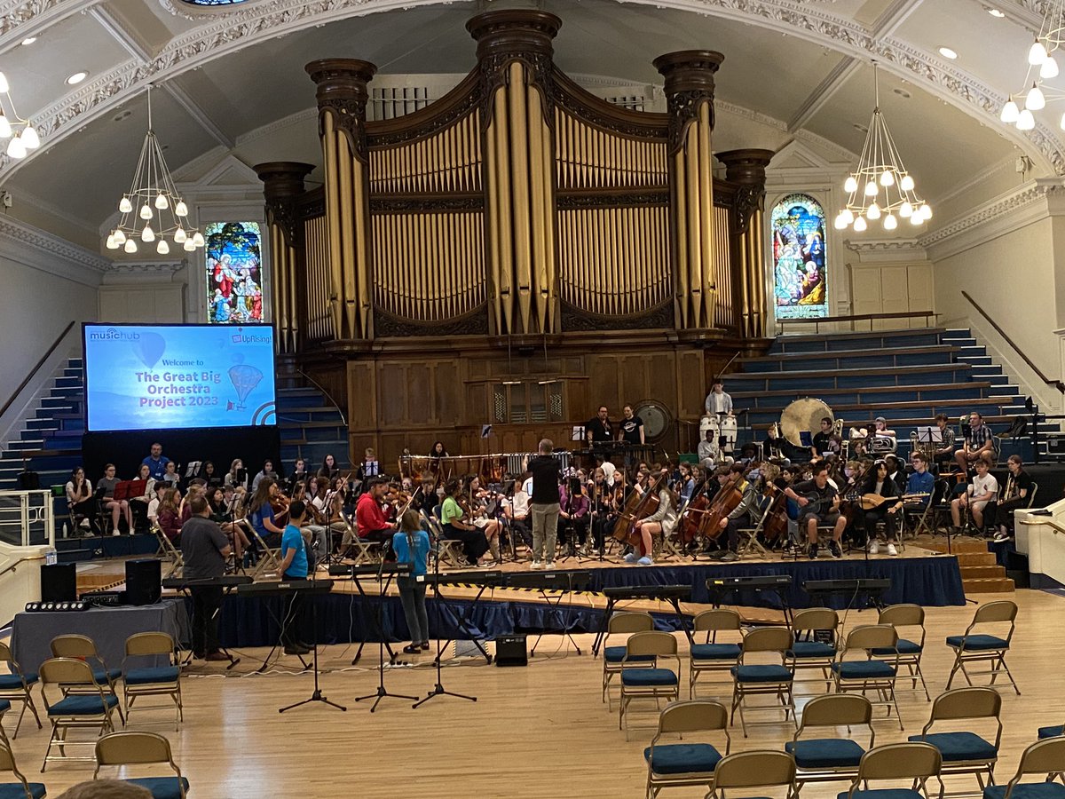 Delighted to be at @alberthallnotts with members of our County Youth Orchestra who are performing alongside @NottMusicHub’s Robin Hood Youth Orchestra for today’s Great Big Orchestra Experiment. There’s playing, singing, dancing… it’ll be a great show! @MEHEMuk #MEHEMUprising