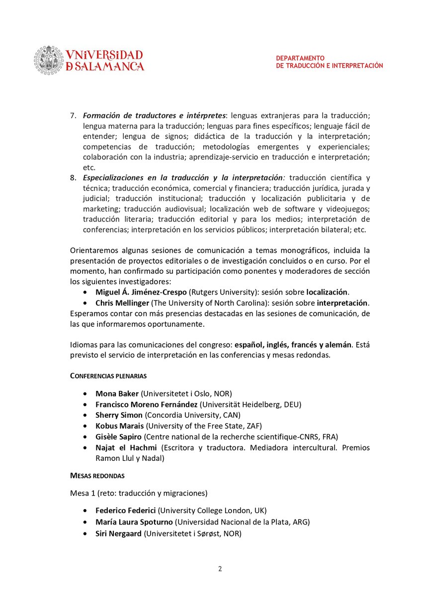 congre_trad2024's tweet photo. Quedan 274 días para el II Congreso internacional de Traducción y sostenibilidad cultural en Salamanca. No te olvides de enviar tu propuesta 👇 https://t.co/j77KapNkkH https://t.co/WMQCeInsHb