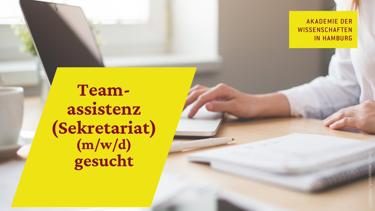 #Teamassistenz (#Sekretariat) (m/w/d) gesucht: Baldmöglichst benötigt die Akademie der Wissenschaften in #Hamburg Unterstützung u.a. bei der Vor- und Nachbereitung von Terminen, bei #Büro-Management und Korrespondenz. In #Teilzeit (50%). #Stellenangebot
awhamburg.de/akademie/gesch…