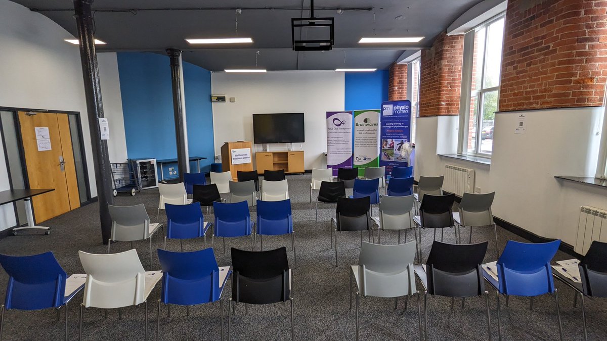 All set up for today Brainwaves event on Surveillance and the Litigation Process, we're looking forward to seeing you soon!
<a href="/ActiveCM/">Active CM</a> <a href="/PMneurophysio/">Physio Matters Neuro</a> 
#Brainwaves #braininjury #learningresources