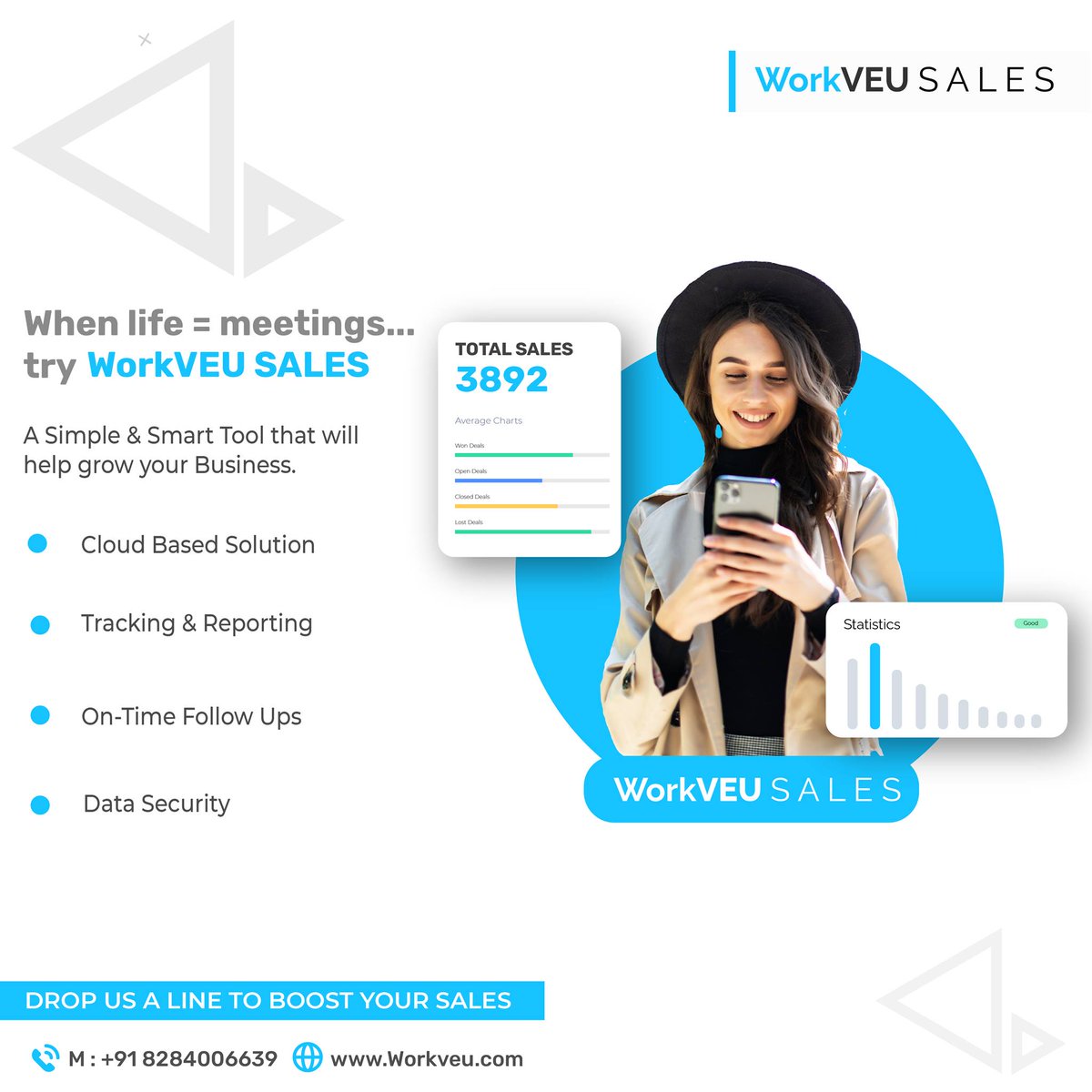WorkVEU's tweet photo. WorkVEU helps you to Track every interaction with every customer, and turn that data into reports that help analyze and forecast your business.
For any query,
Call us: +91 8284006639
Visit at: https://t.co/87k3oqaZBn
#Sales #crm #Salesmanagement #leads #leadsmanagement #WorkVEU https://t.co/WmR9gXICit