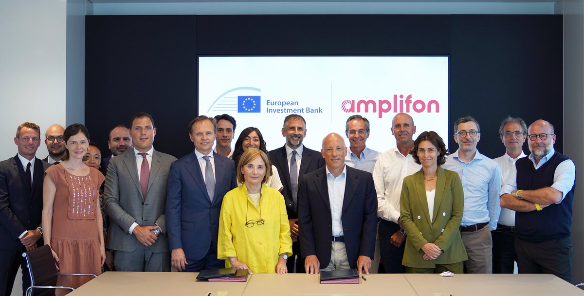 LorenzSquintani's tweet photo. Fino a €350 da @EIB a @Amplifon per migliorare ulteriormente la customer experience offerta ai clienti e accelerare la digitalizzazione dell’azienda 🇮🇹 leader mondiale nei servizi e nelle soluzioni per l’udito 👇

Comunicato stampa: https://t.co/gNq2MzNRYh https://t.co/0Iib2NkQlr