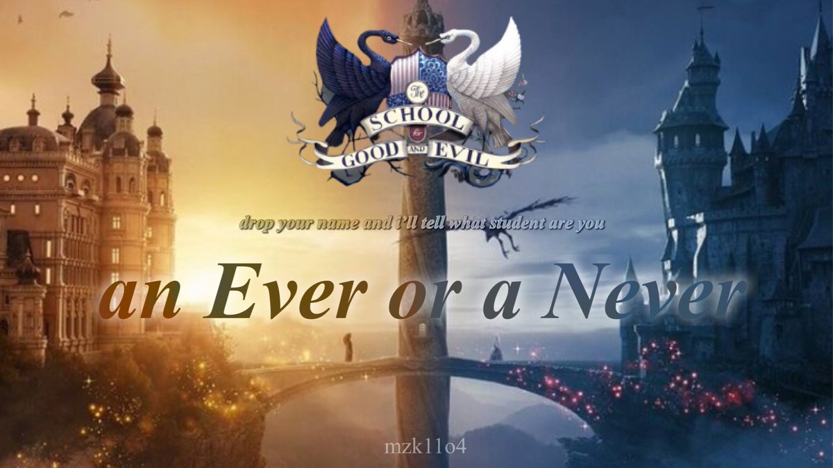 ⠀

drop your name and we’ll determine if you’re an ever from school of good or a never from school of evil. #hqrp