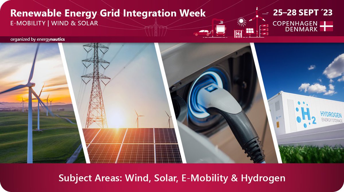Join the 7th #emobility Integration Symposium and the 22nd Wind &amp; Solar Integration Workshop to learn more about integrating #WindPower, #SolarPower, #H2 and #electromobility into the #powergrid.

integrationworkshops.org/events/

Register by 24 July for early bird discounts!

#GIW23