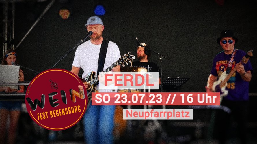 HelmarWeiss's tweet photo. FERDL
SO 23.07.23 // 16 Uhr
Weinfest Regensburg // Neupfarrplatz
#weinfest #regensburg #ferdl #indiemusic #indiepop https://t.co/BnD5aPWGpo
