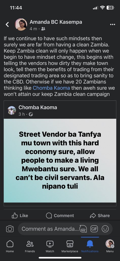 Keeping Zambia clean begins with you and me. We need a shift in mindset change.