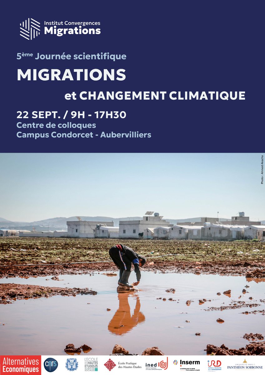 ICMigrations's tweet photo. [Save the date] 5ème journée scientifique de l’@ICMigrations "#Migrations et #changementclimatique" — Vendredi 22 septembre 2023, 9h-17h30, @CampusCondorcet

👉 Inscrivez-vous maintenant : https://t.co/NGr8qfJz3B

En savoir plus : https://t.co/t1QUvOK6Qp https://t.co/MDcJqfN1J1