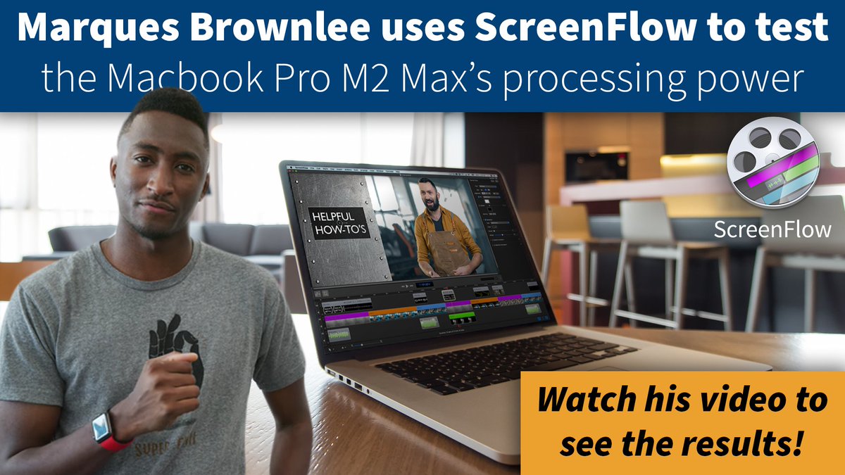 ScreenFlow's tweet image. See how Marques Brownlee uses ScreenFlow to test out the new MacBook Pro M2 Max in this video! bit.ly/3NBWQ3r
#ScreenFlow #Mac #software #screenrecording #MKBHD #MarquesBrownlee
