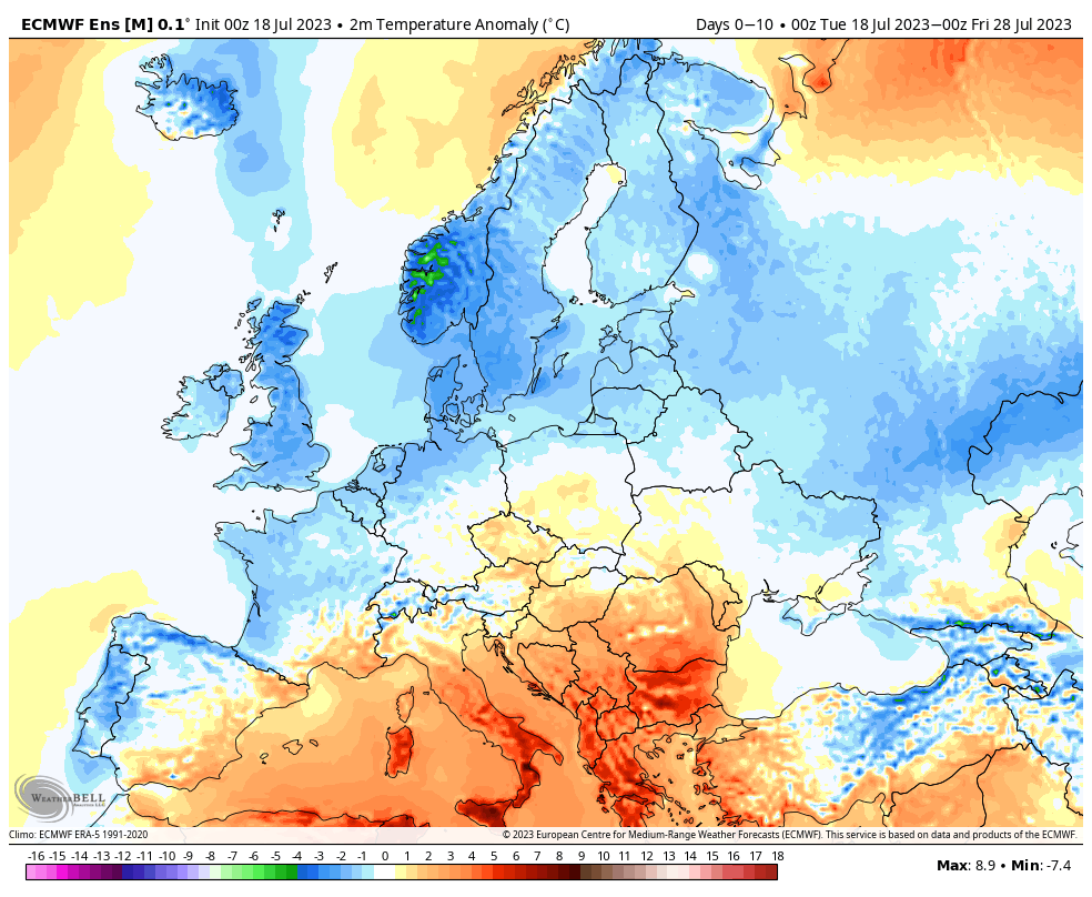 The American Storm on Twitter "Over 50^ europe cooler and wetter than