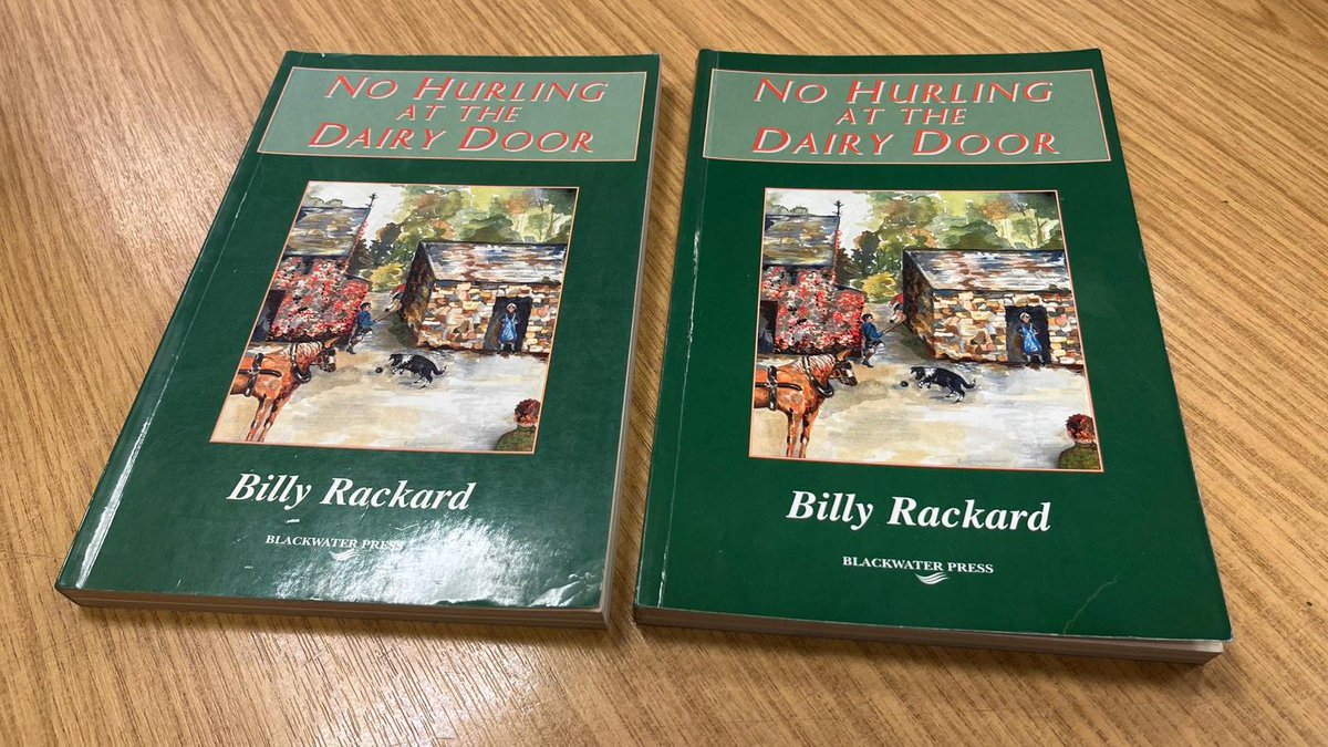 KennysBookshop's tweet photo. Two copies of 'No Hurling at the Dairy Door' just in. It's scarce, and a great biography of the Rackard family and Killanne village in Wexford. https://t.co/aB9POd6ChW