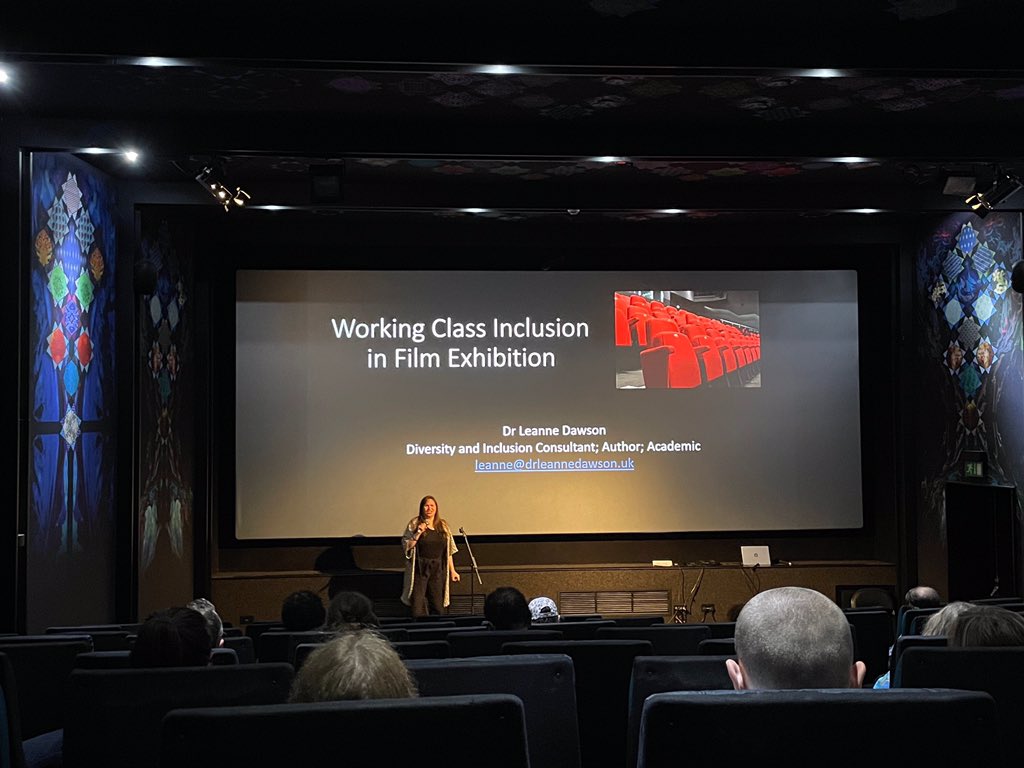Film_London's tweet photo. . @Dr_LeanneDawson “People talk about working class inclusion to tick a box, but don’t consider how a working class person actually feels. I felt like independent cinemas were not for working class people. There are still many people who think this, &amp; this is a huge challenge.” https://t.co/Or93cwVqzX