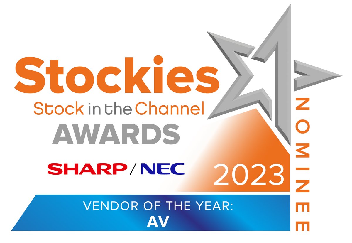 SharpDisplay_UK's tweet image. Delighted to be nominated for 'AV Vendor of the Year' at The #Stockies #industryawards! 
Our channel partners appreciate our integrity &amp;amp; transparency, alongside the reliability &amp;amp; great value of our products. stockies.co.uk 
@SharpNEC_EU #AVTweeps #Channel #ProAV